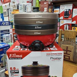 Elima Prestige Multi-Function Electric Cooker – EM-MC604P | 6.0L Family Size | 4 Inner Pots Included