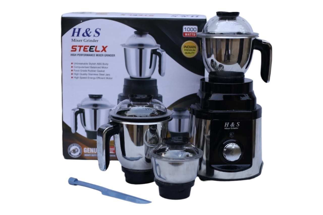 H&S STEELX Mixer Grinder – 1000W