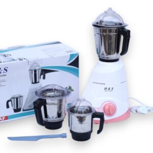 H&S মিক্সার গ্রাইন্ডার - ৮৫০ ওয়াটস হেভি ডিউটি মোটর সহ ৩টি স্টেইনলেস স্টিল জার